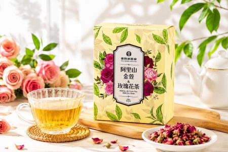 阿里山金萱玫瑰花茶 嘉義優鮮 高山金萱茶搭配玫瑰花茶包 高質感商品情境圖